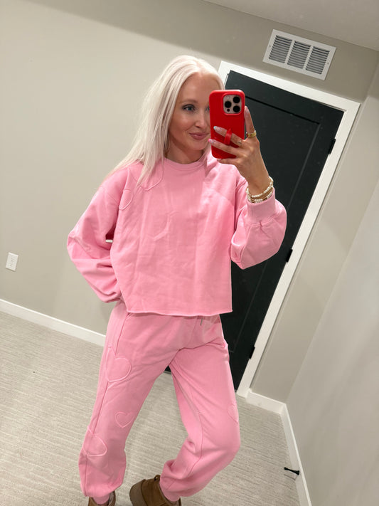 Pink Posh Heart Jogger Set