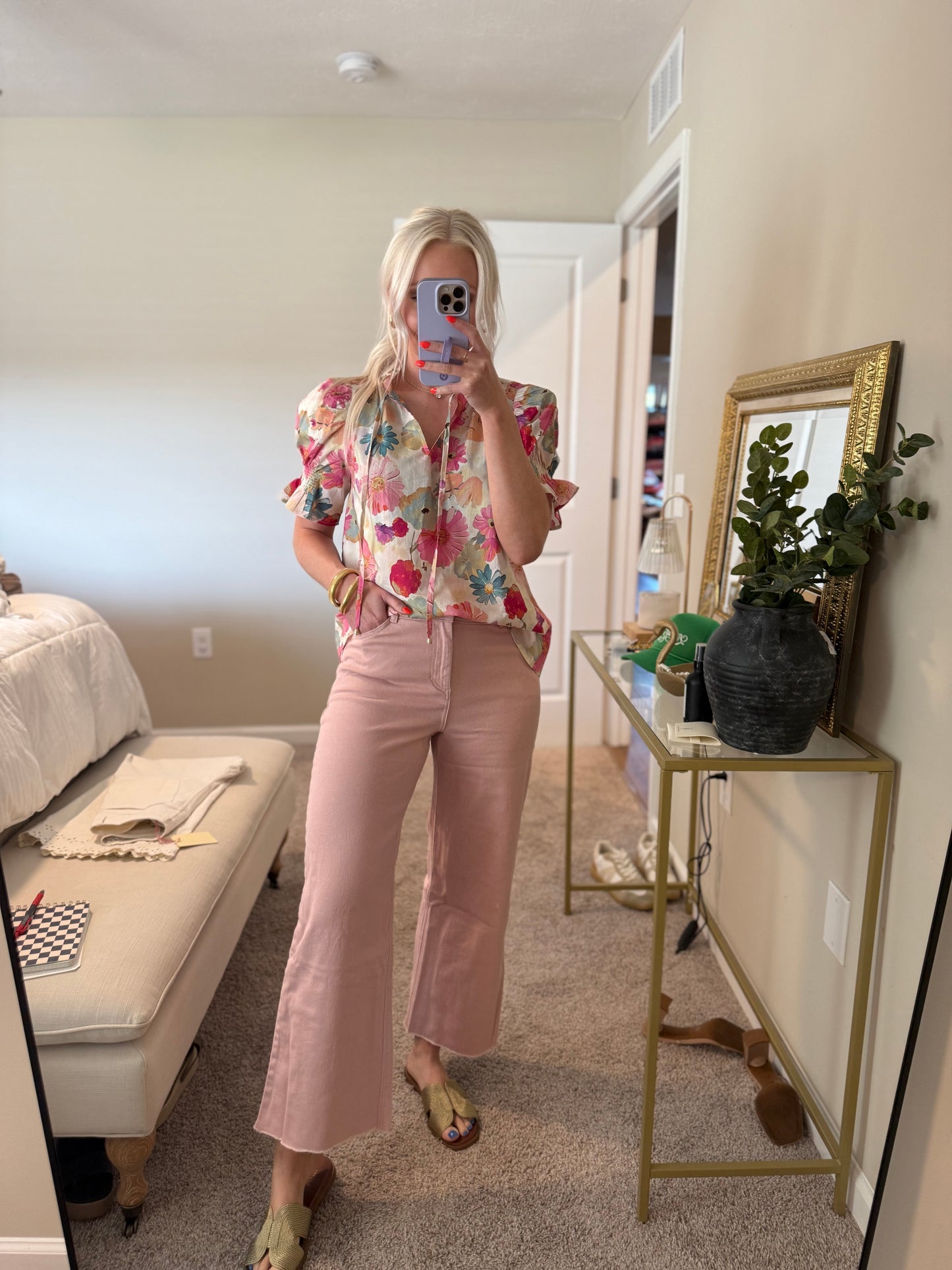Dusty Pink Denim Pant
