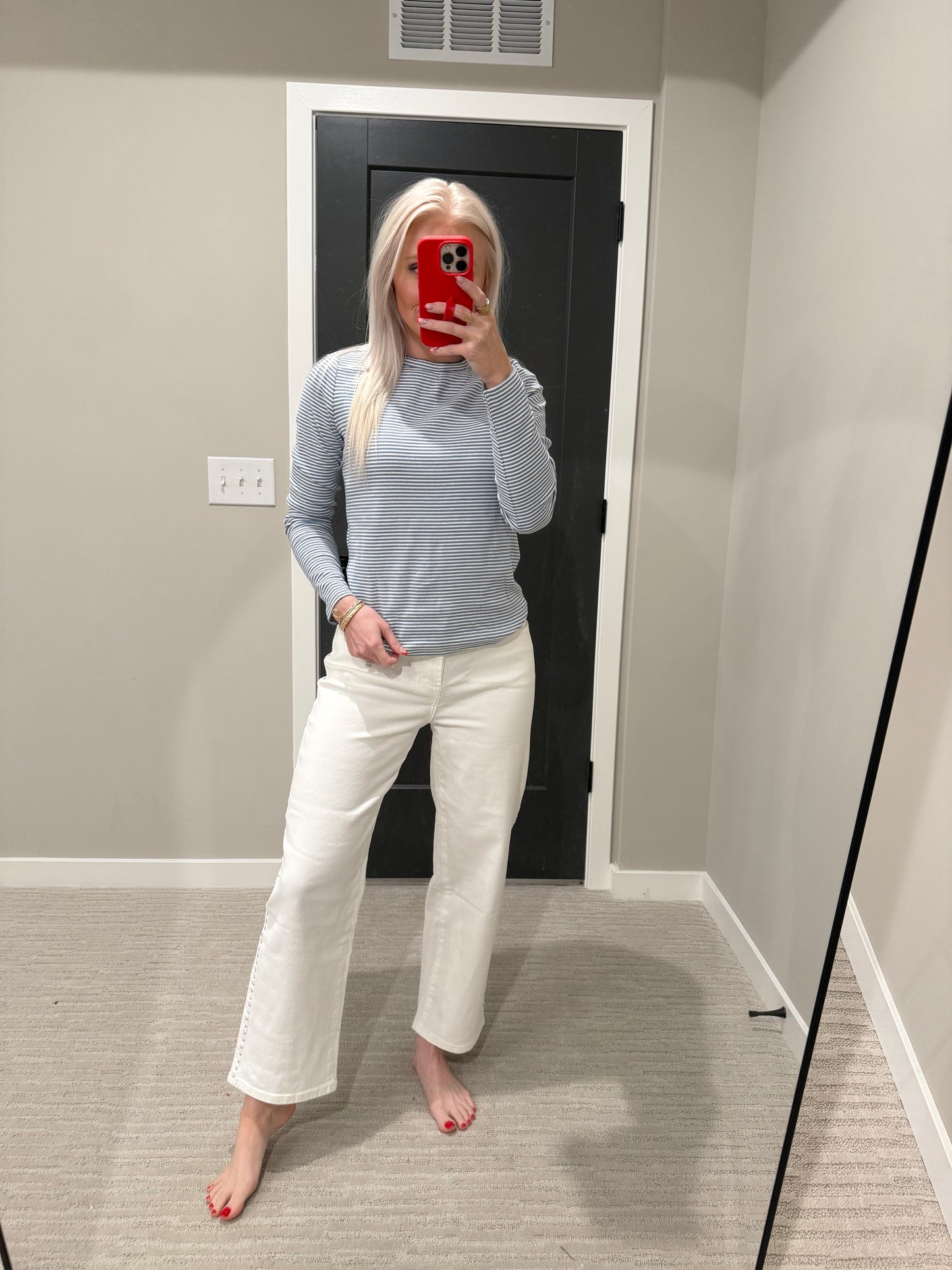 Winston White Studded Denim