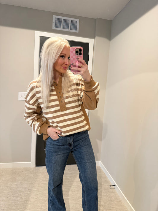 Teddy Stripe Top
