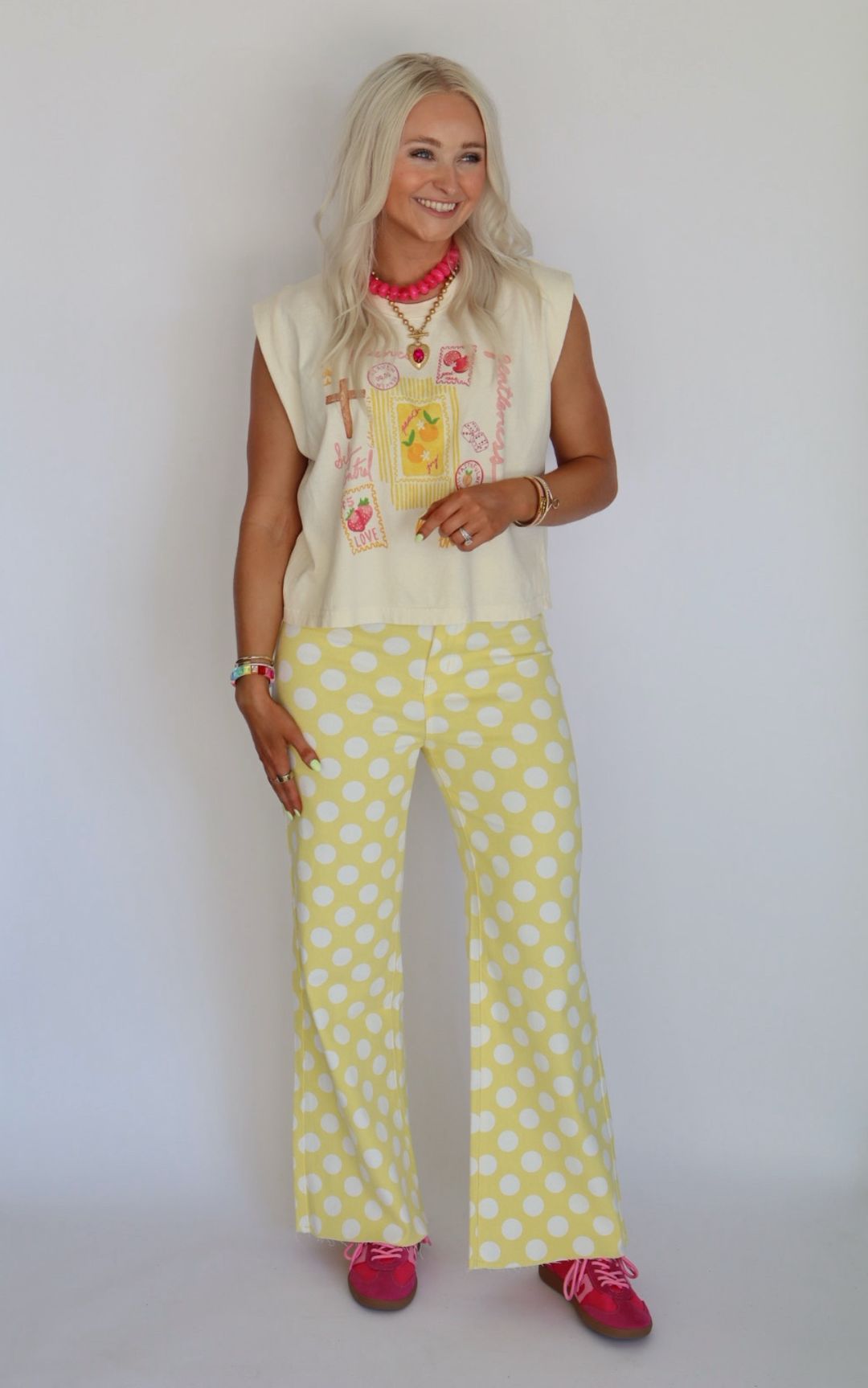 Yellow Polka Dot Pant