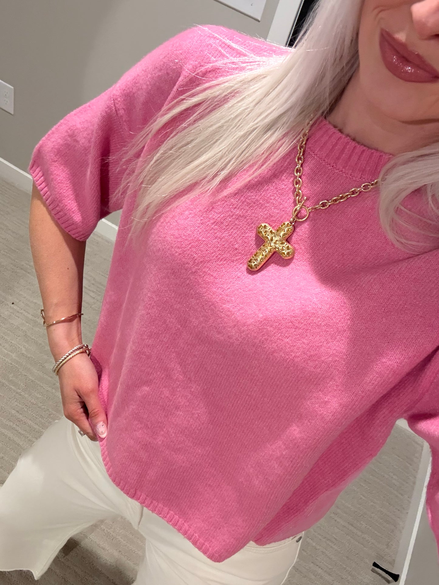Patrick Pink Sweater Top