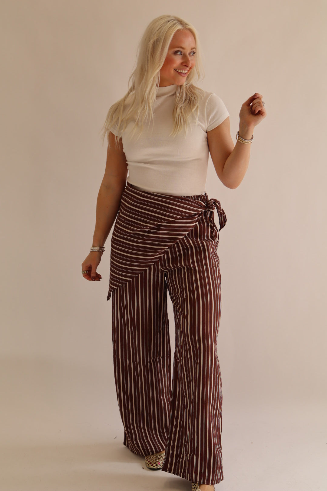 Honey Stripe Scarf Pant