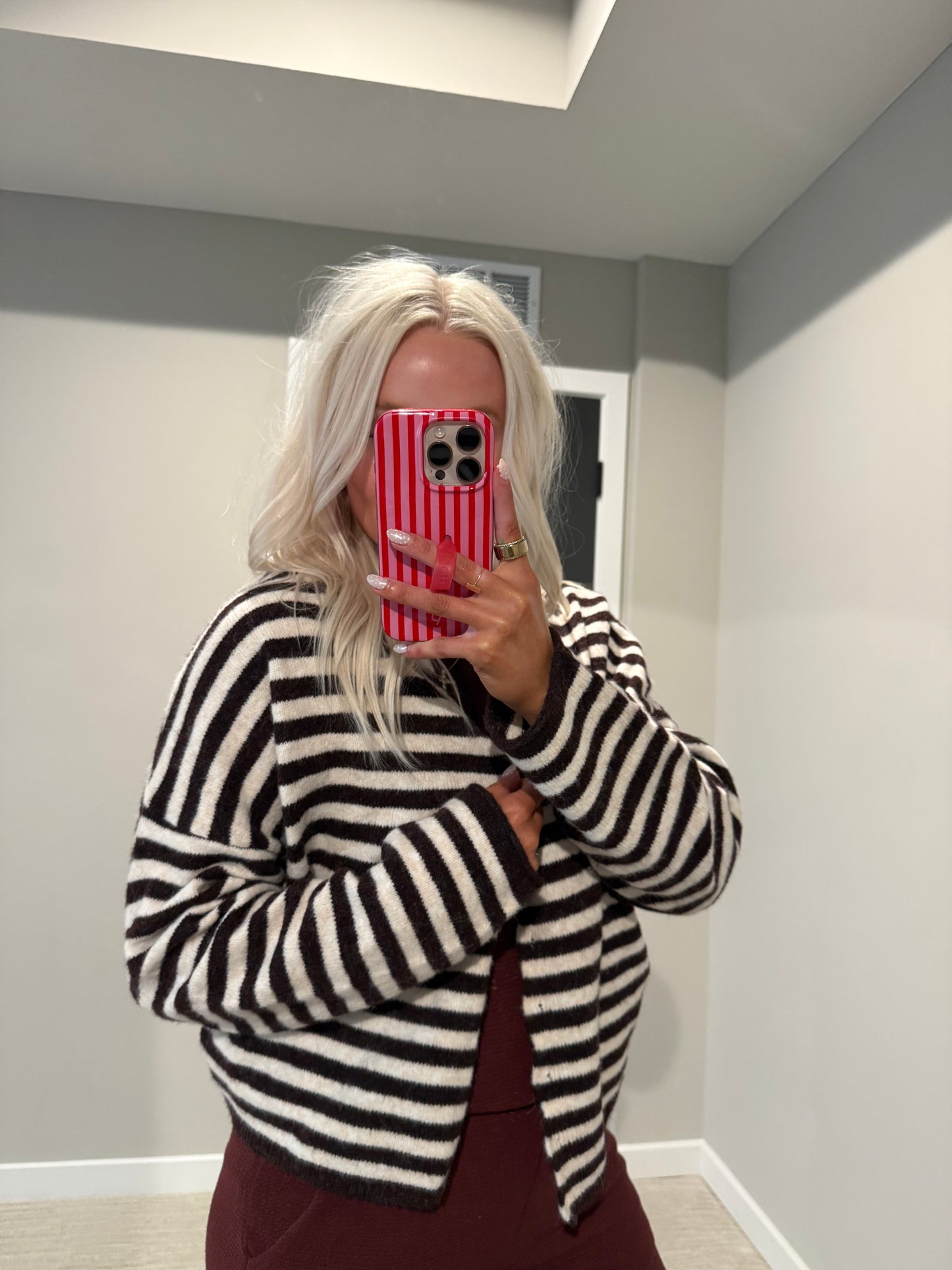 Cherry Wine Piper Cardigan