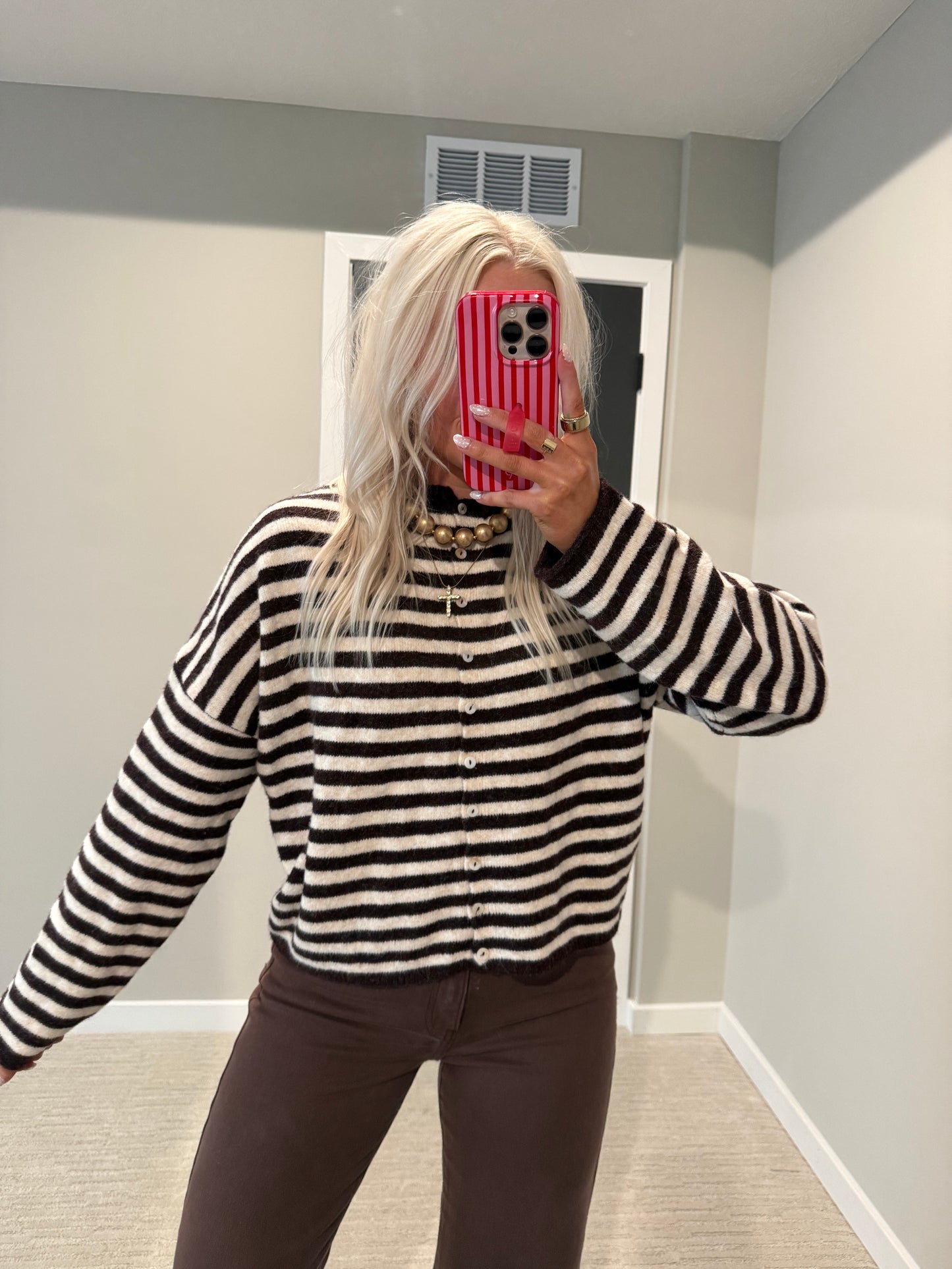Cherry Wine Piper Cardigan