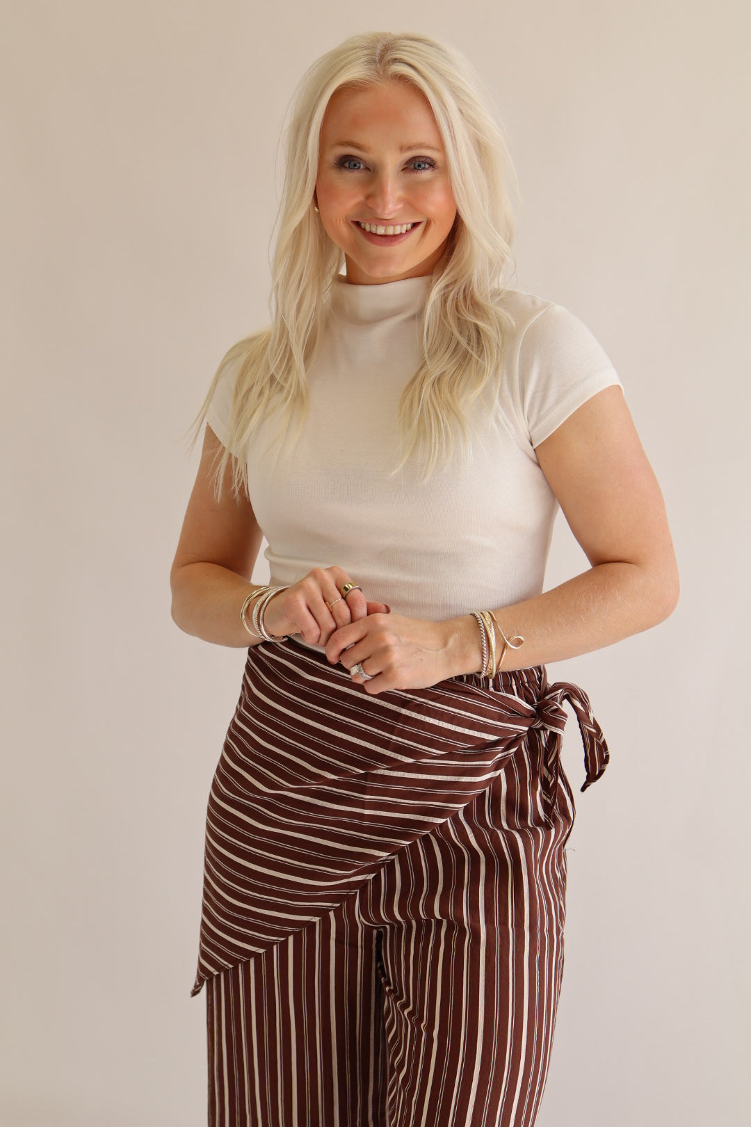 Darla White Knit Tee