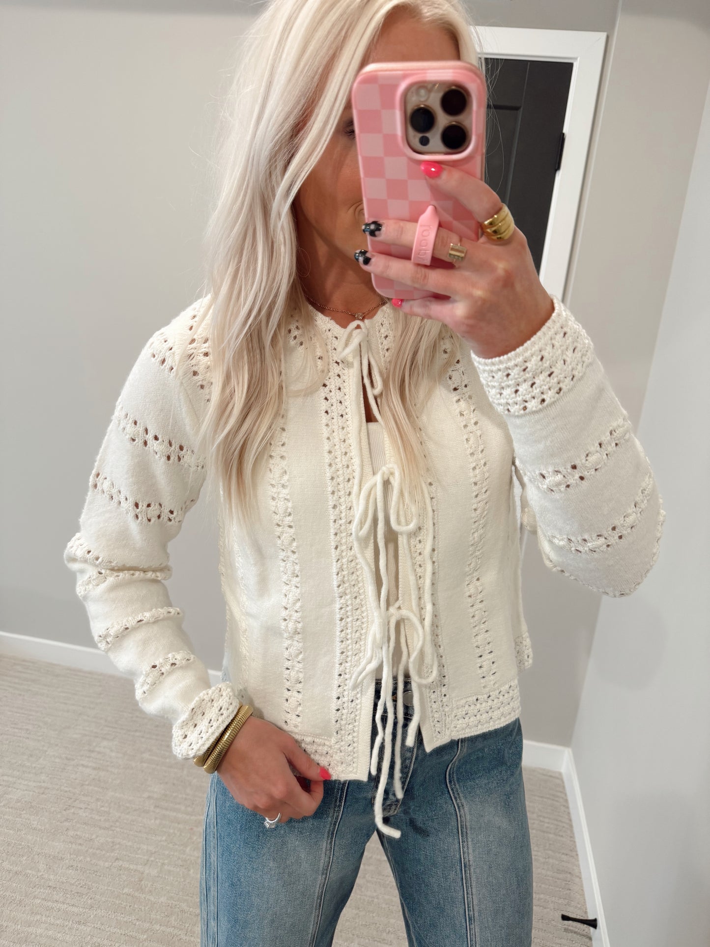 Ivory Knit Cardigan