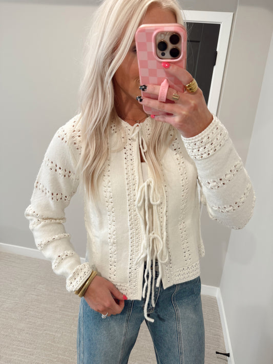 Ivory Knit Cardigan