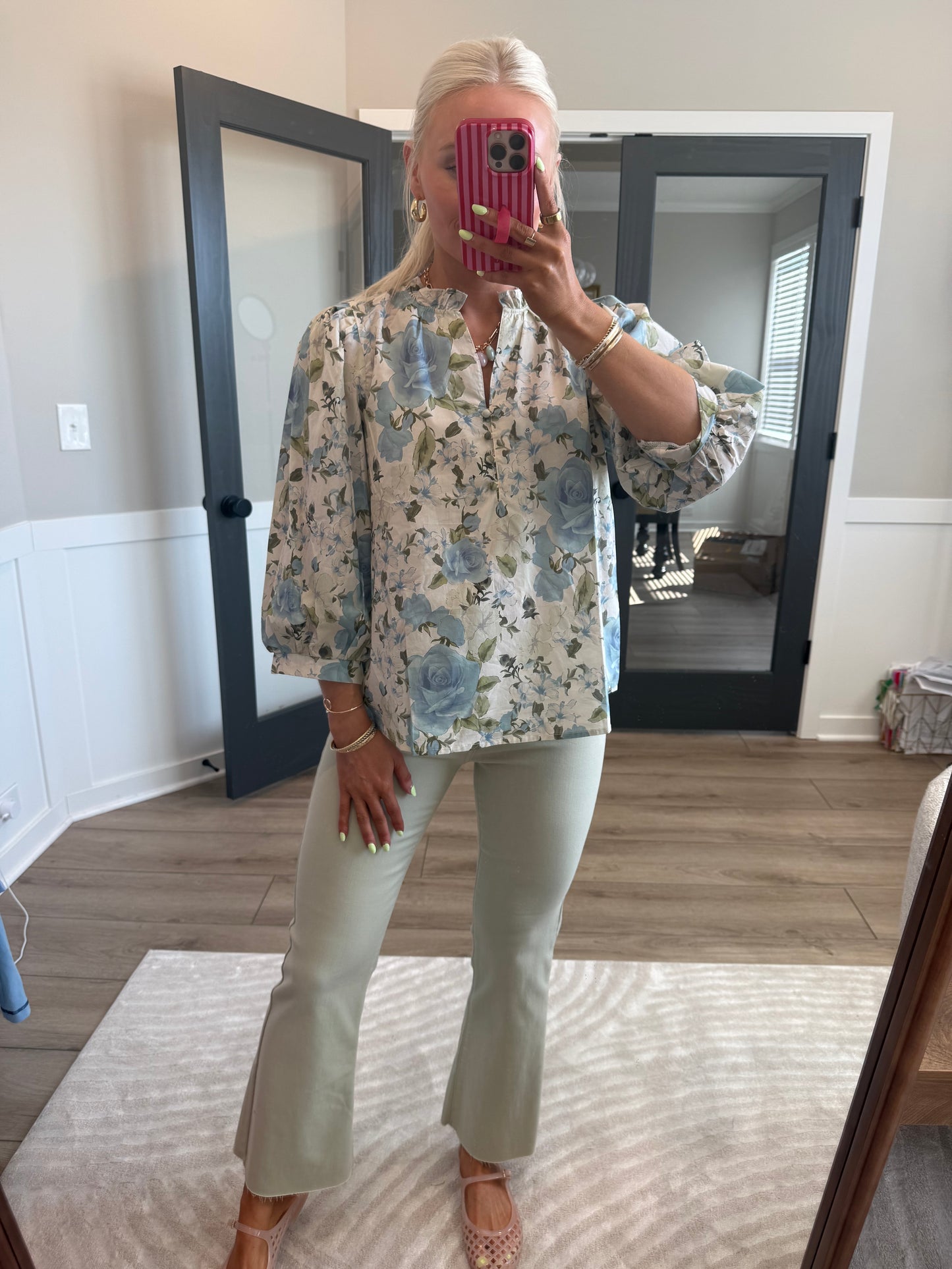 Dainty Blue Garden Blouse