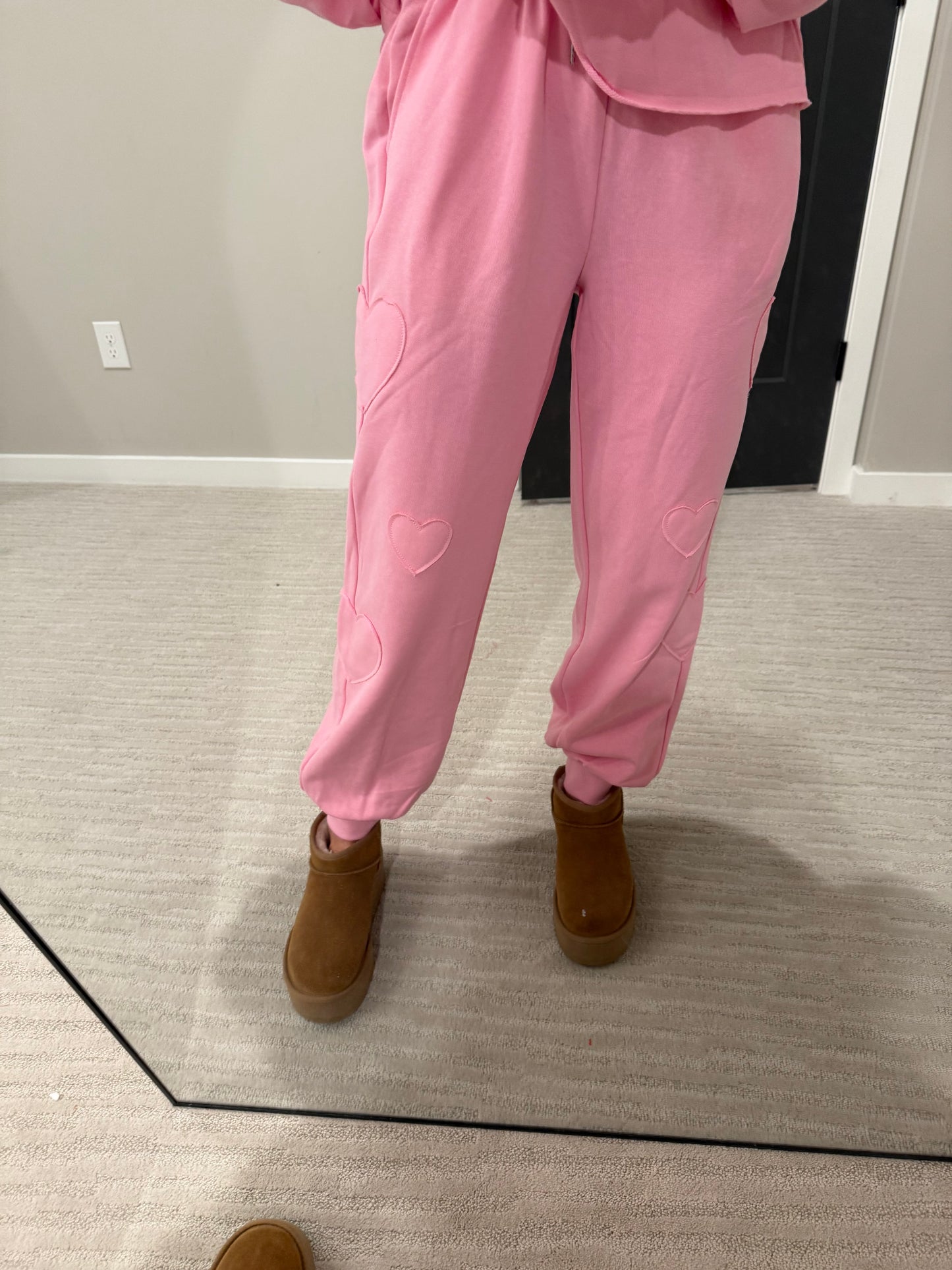 Pink Posh Heart Jogger Set