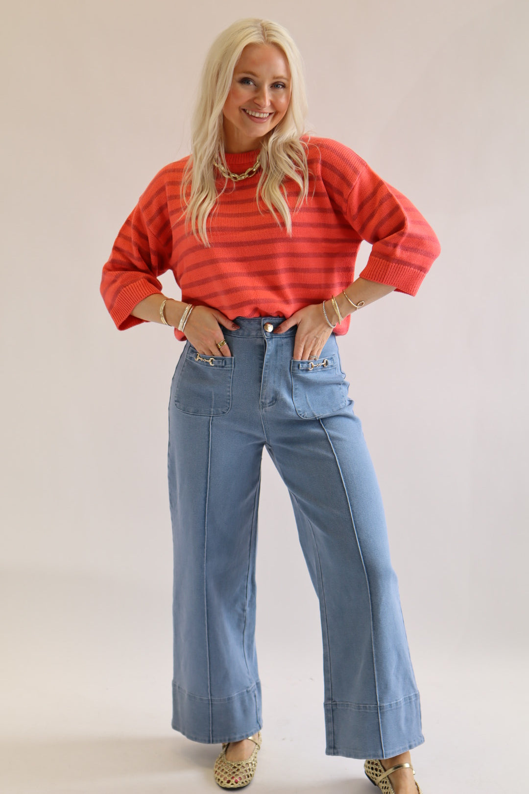 Horsebit Buckle Denim