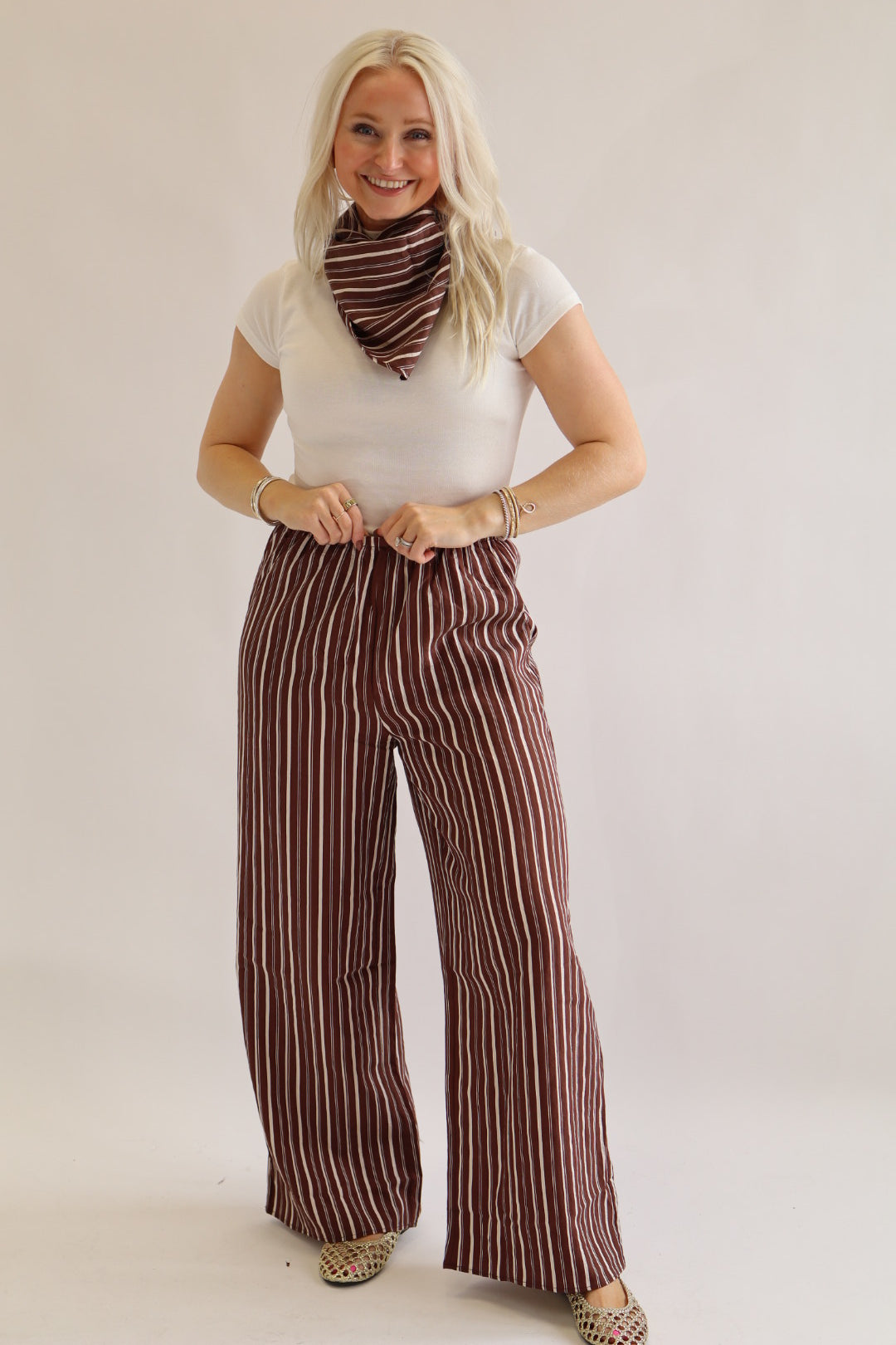 Honey Stripe Scarf Pant
