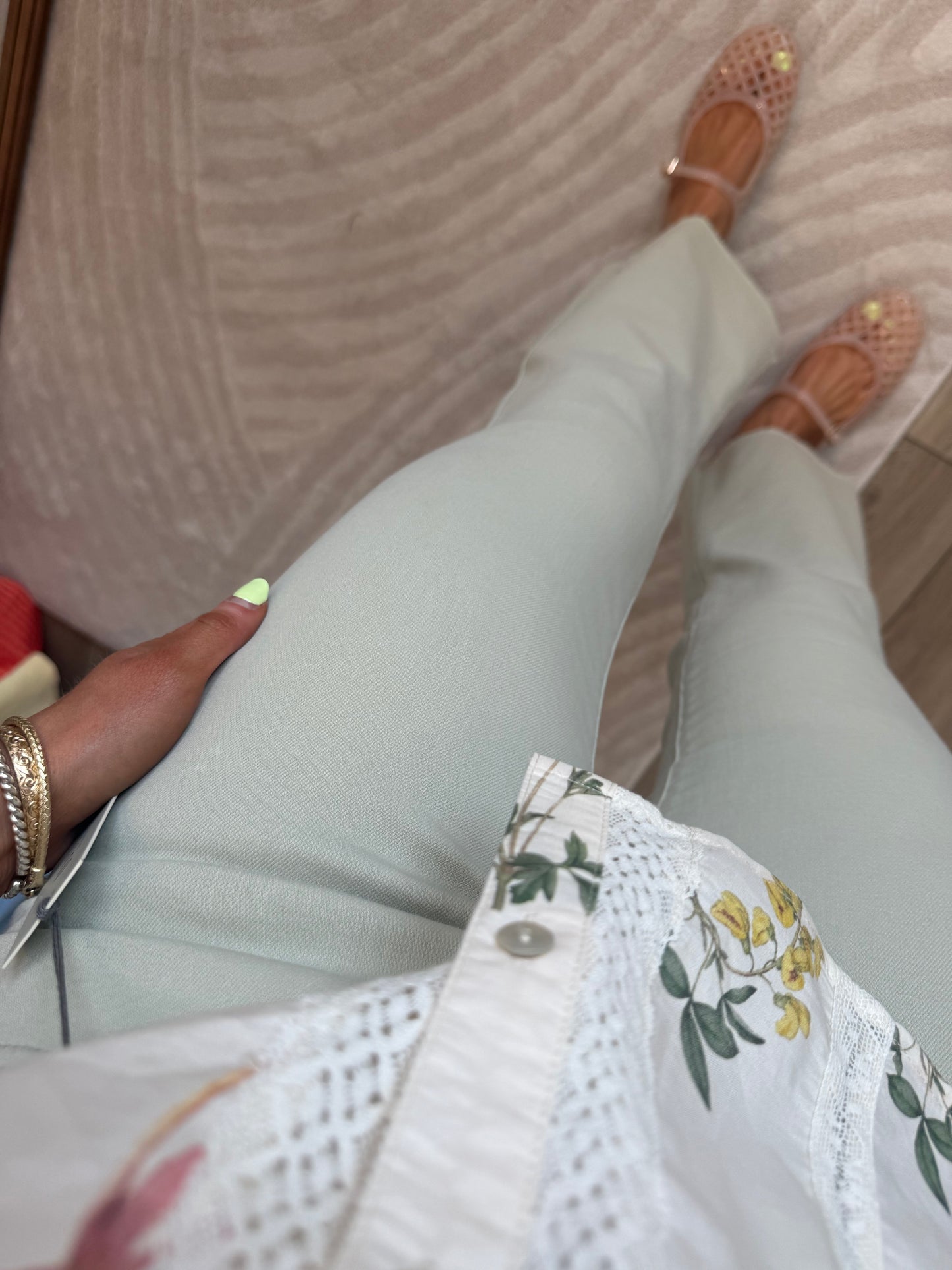 Sage Green Cropped Flare