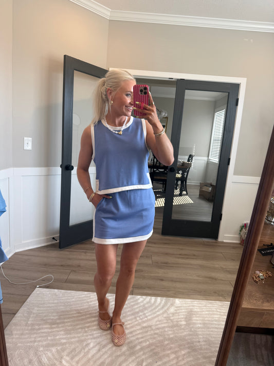 Sunday Chambray Skort Set