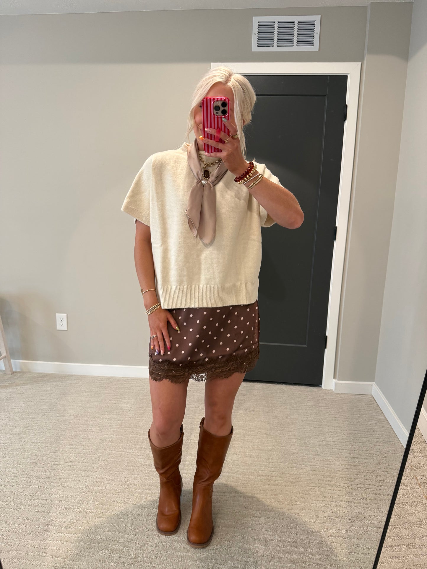 Ava White Sweater Top