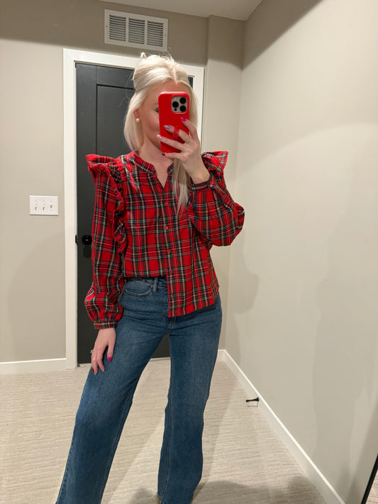Plaid Christmas Cheer Top