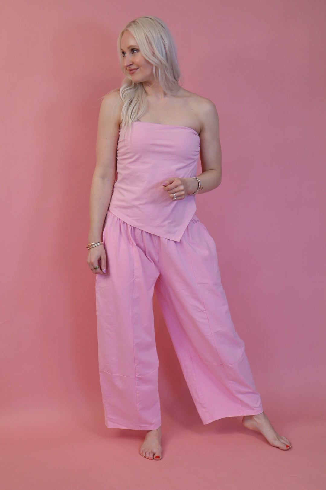 Sweet Pink Strapless Hot Shot Set