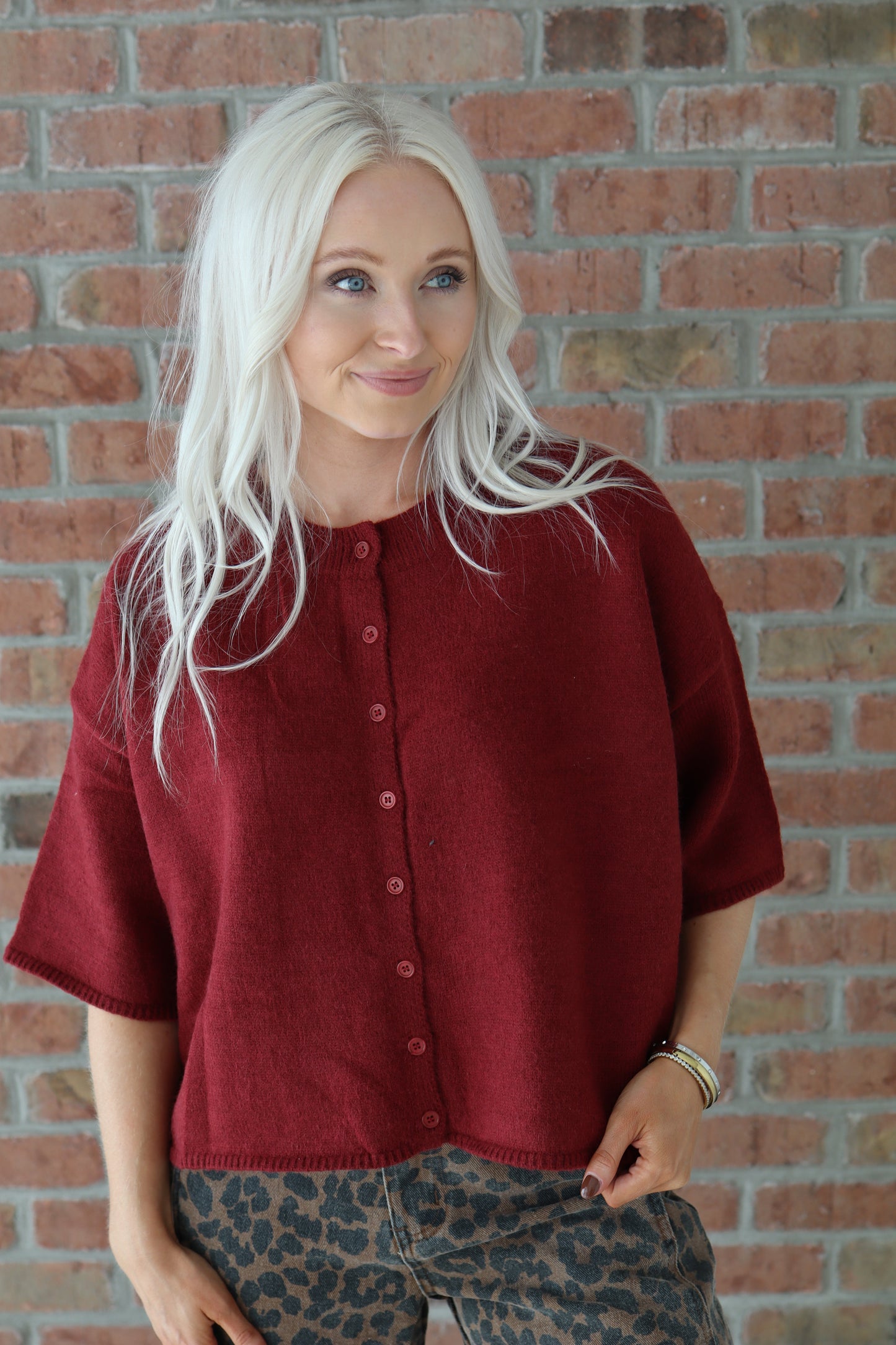 Brandy Burgundy Sweater Top