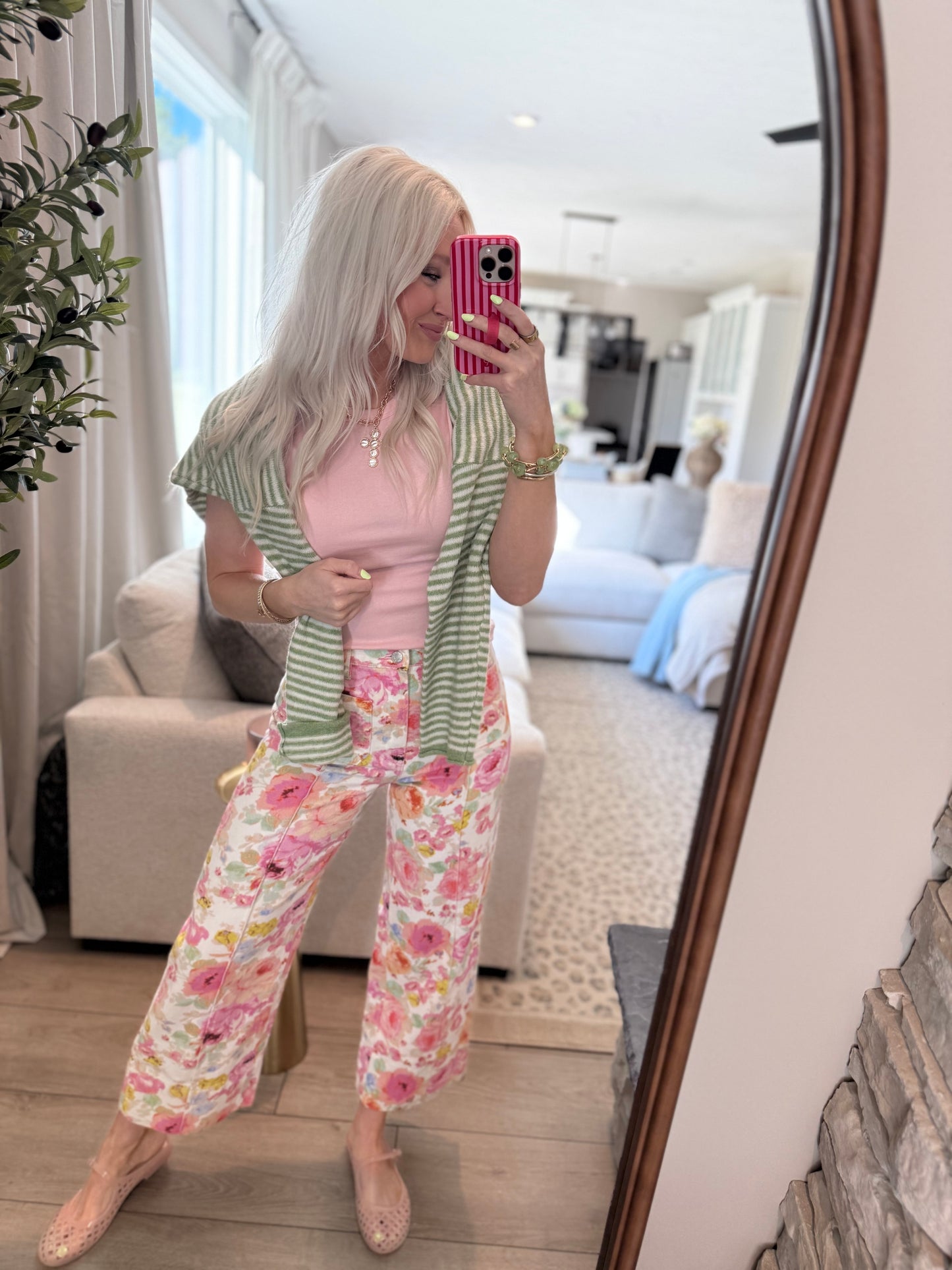 Floral Pink Pastel Pant