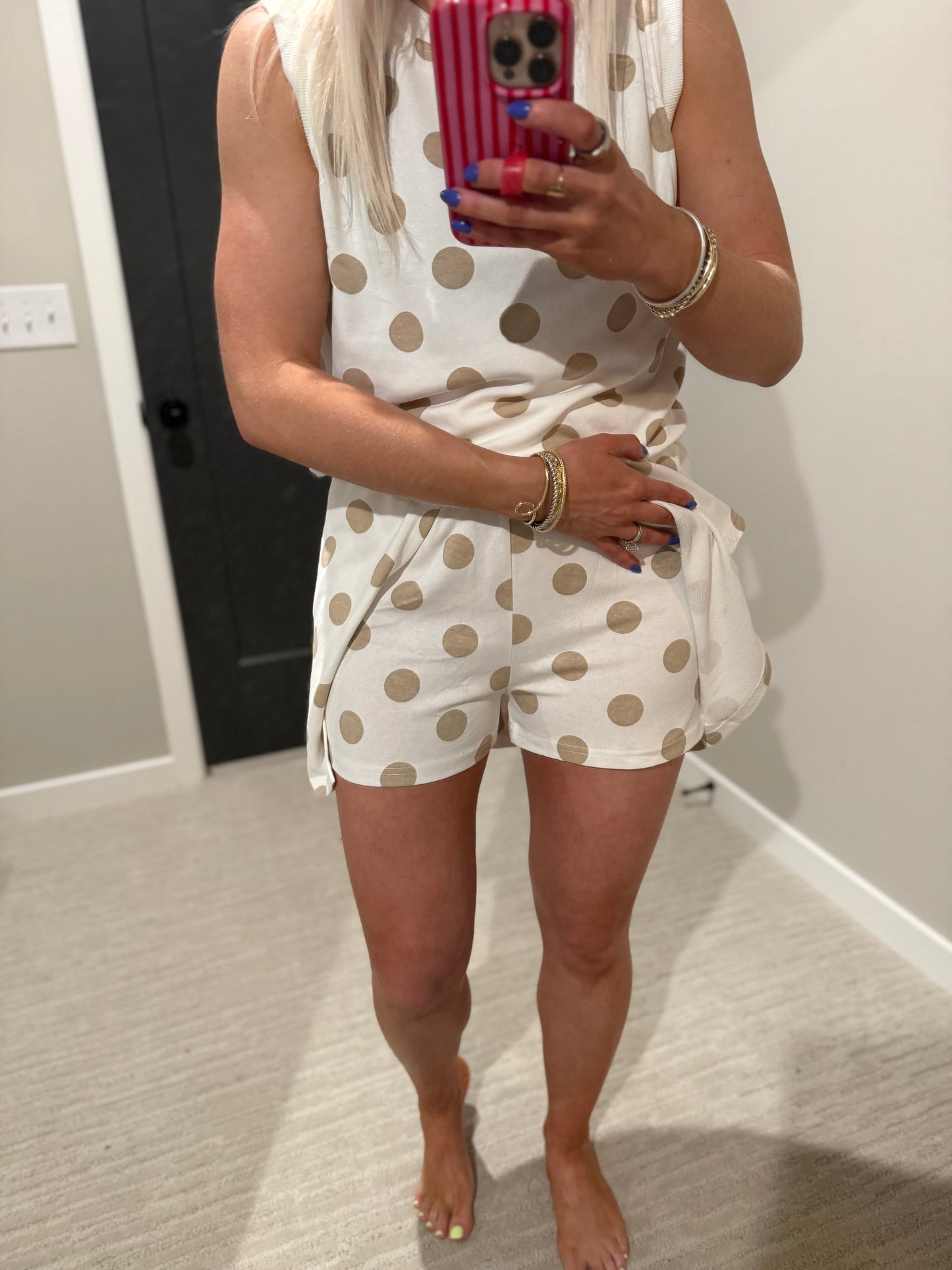 Latte Dot Darling Skort Set