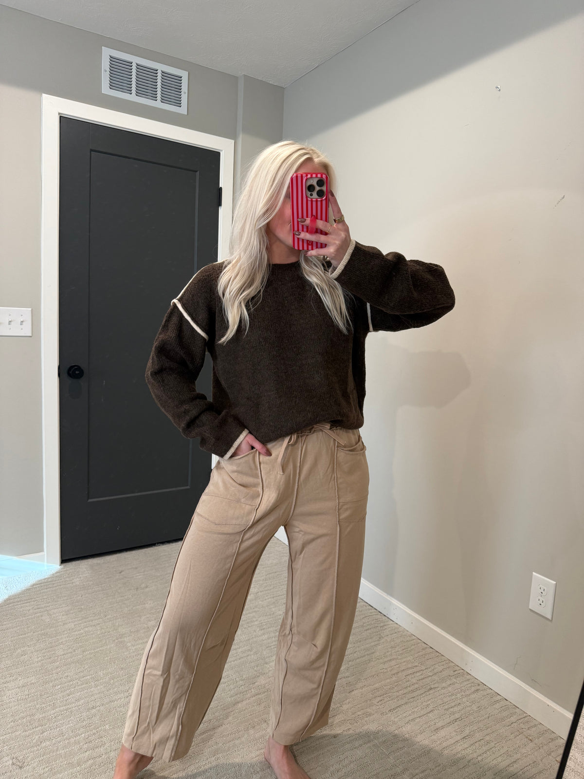 Chocolate & Oat Sweater Top