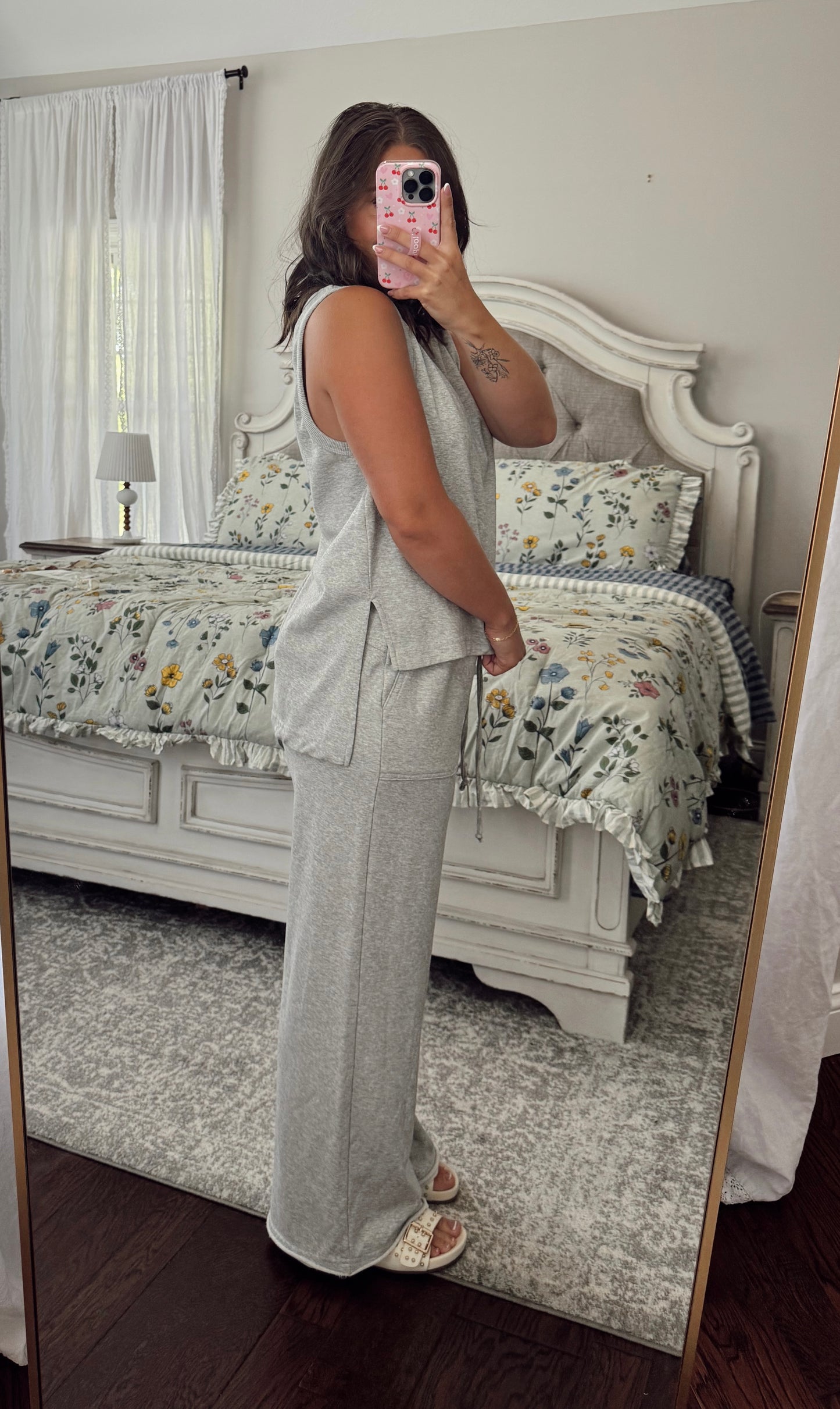 Heather Grey Sporty Pant Set