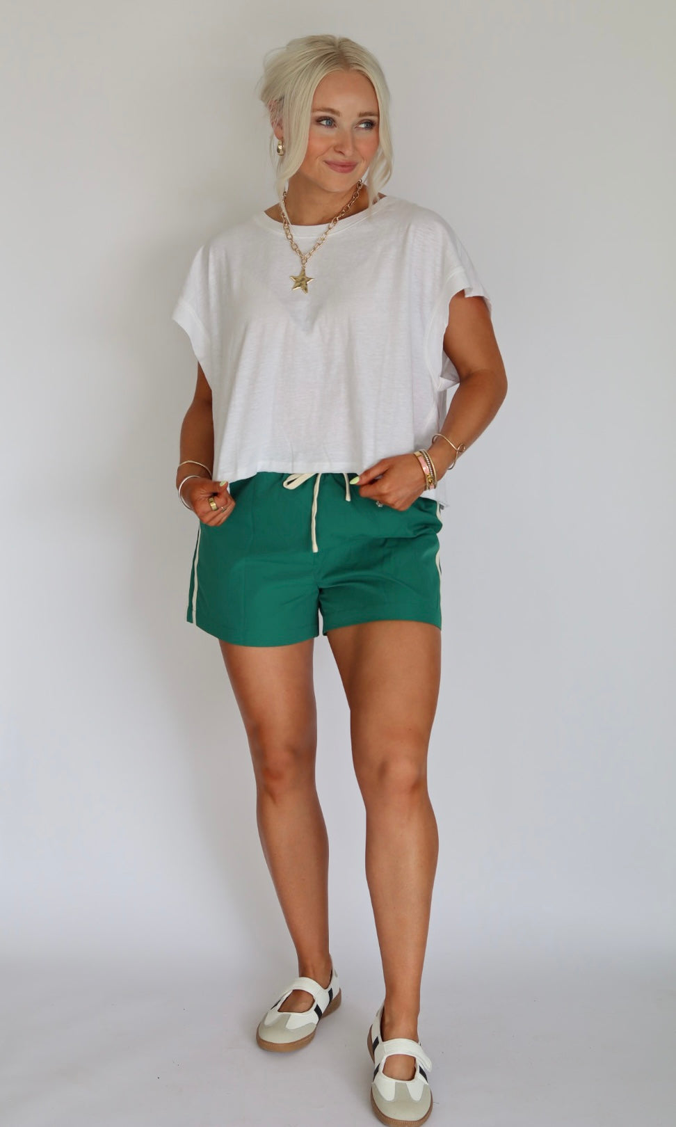 White Athlesiure Tee