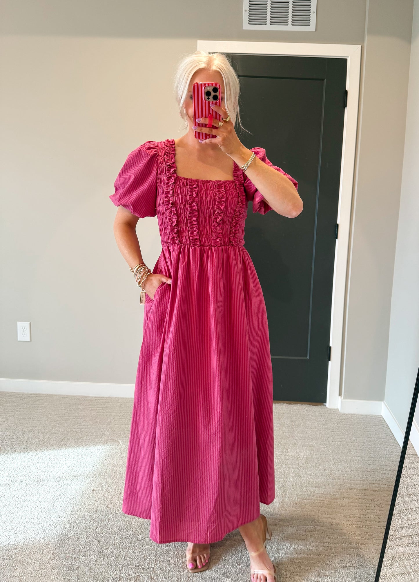 Fuchsia Stripe Maxi