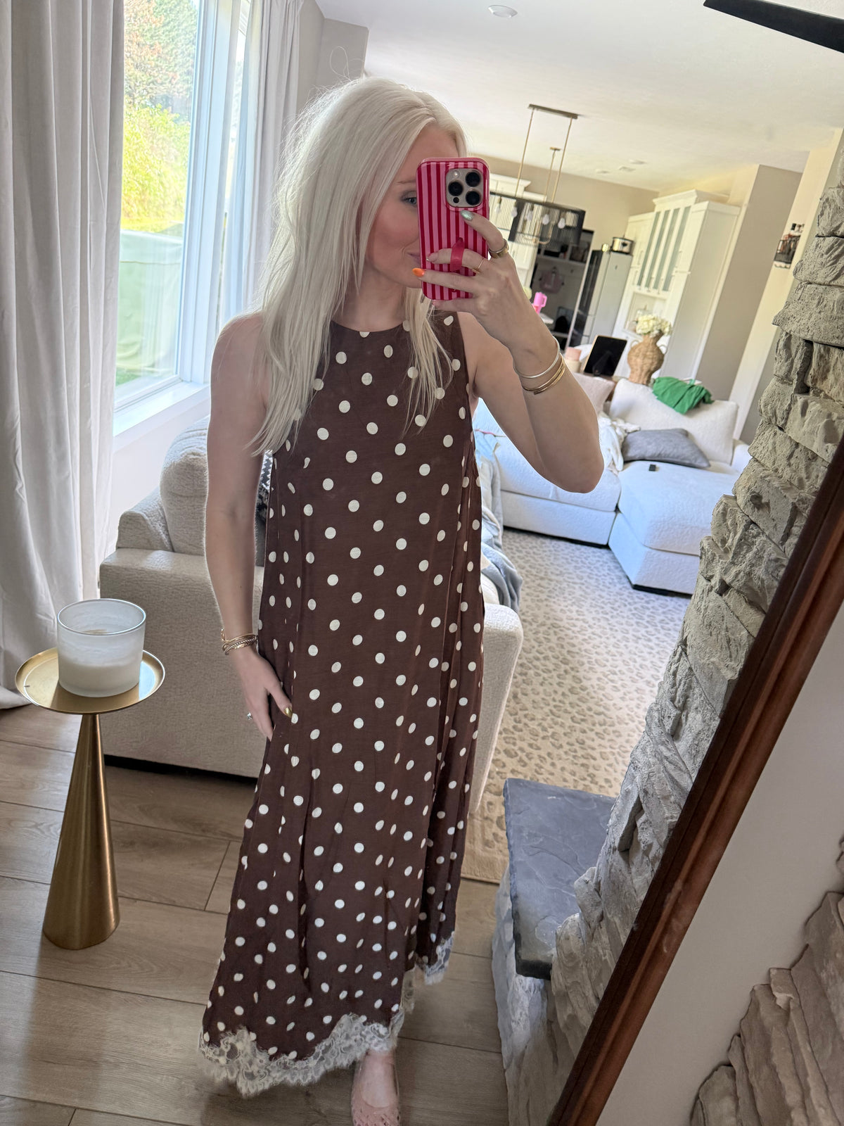 Bailey Brown Polka Dot Midi