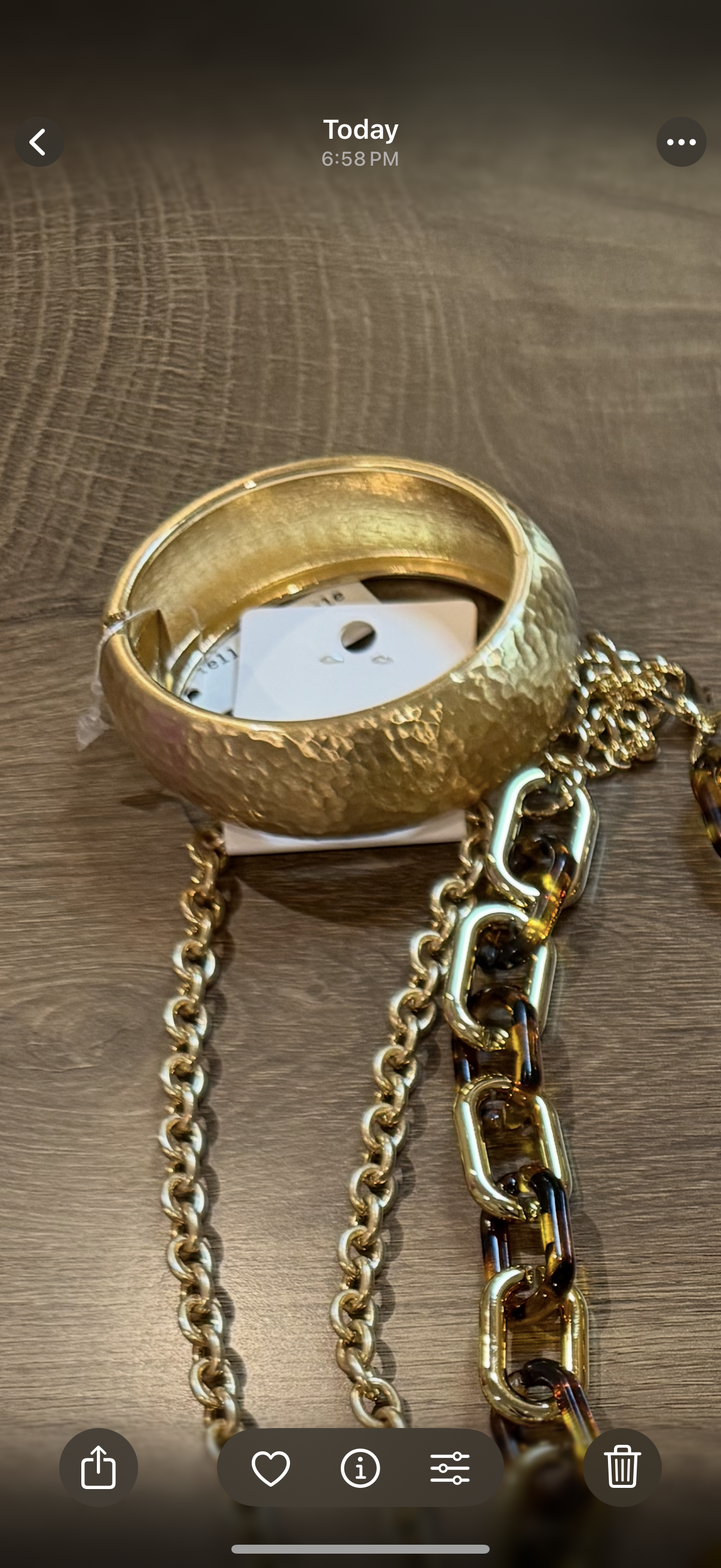 Gold Hammered Clasp Bangle