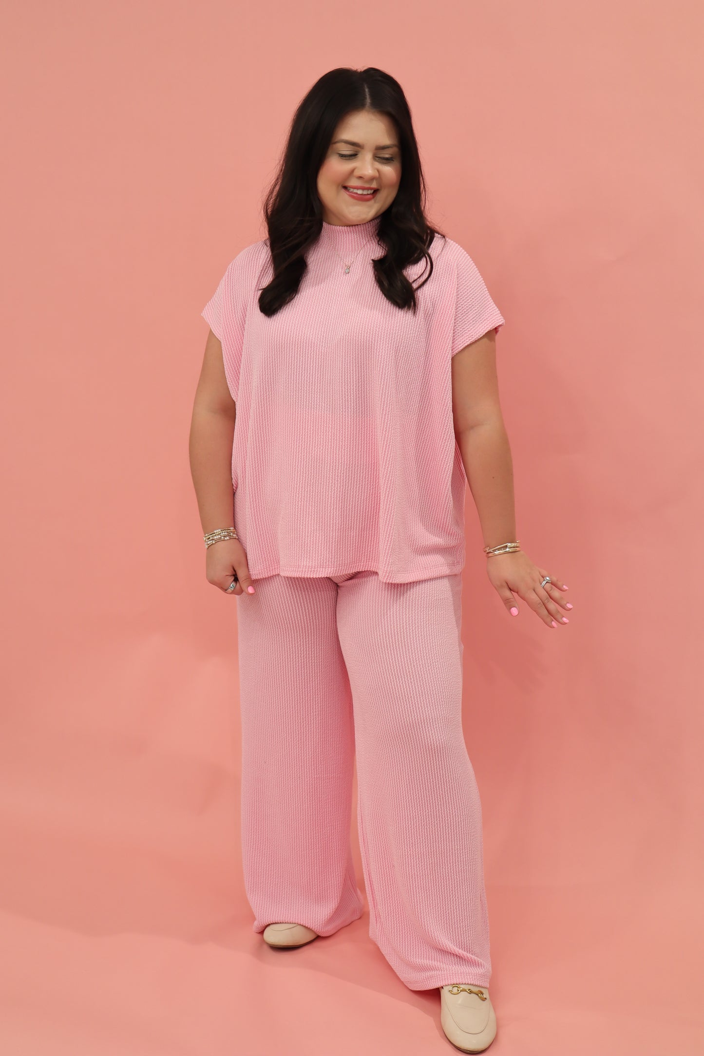 Ryan Ribbed Cap Sleeve Pant Set