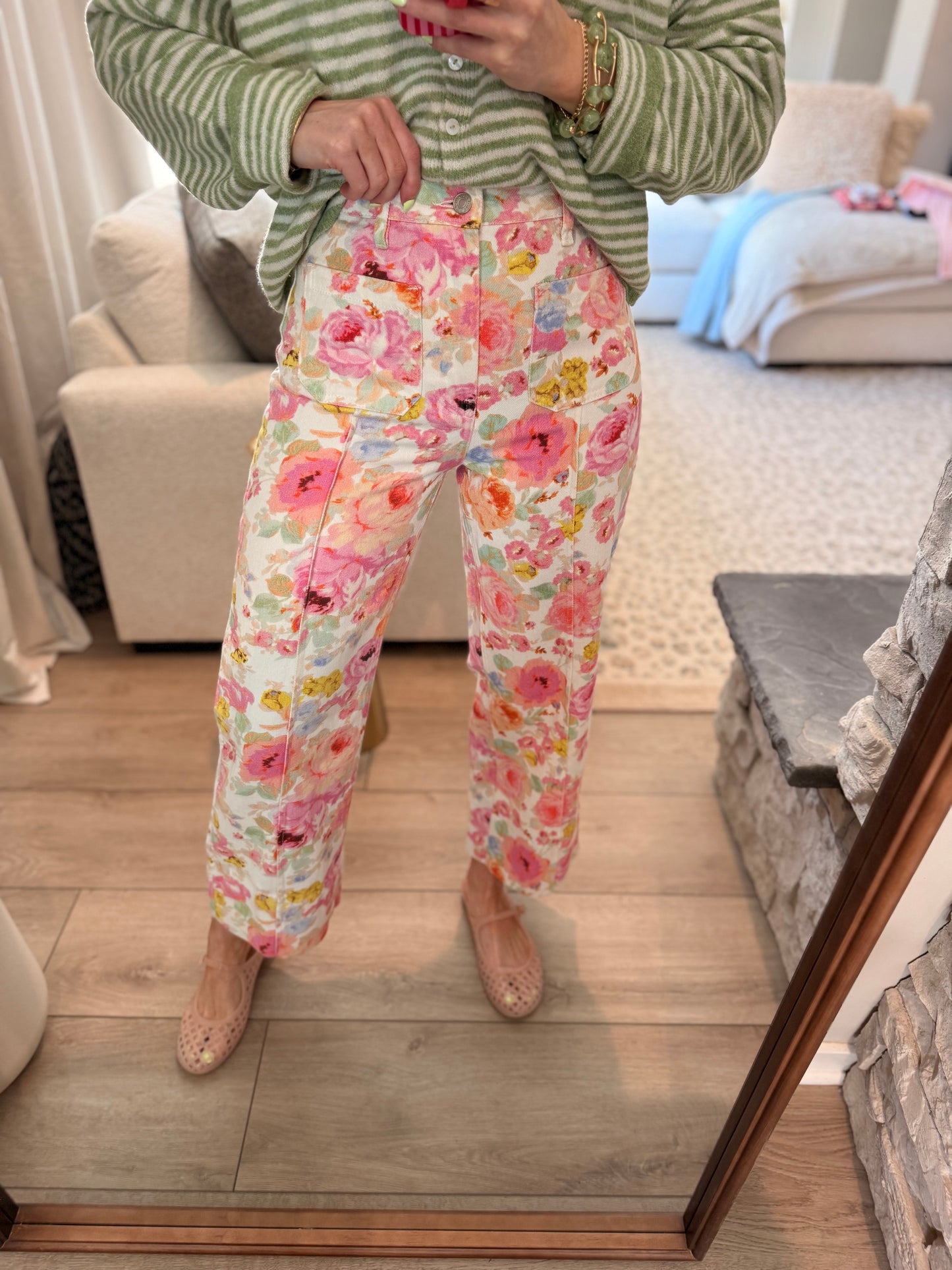 Floral Pink Pastel Pant
