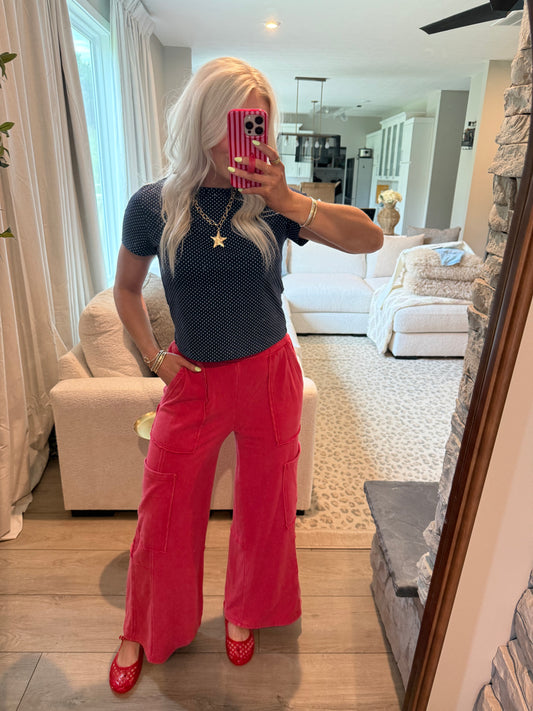 Remy Red Cargo Pant