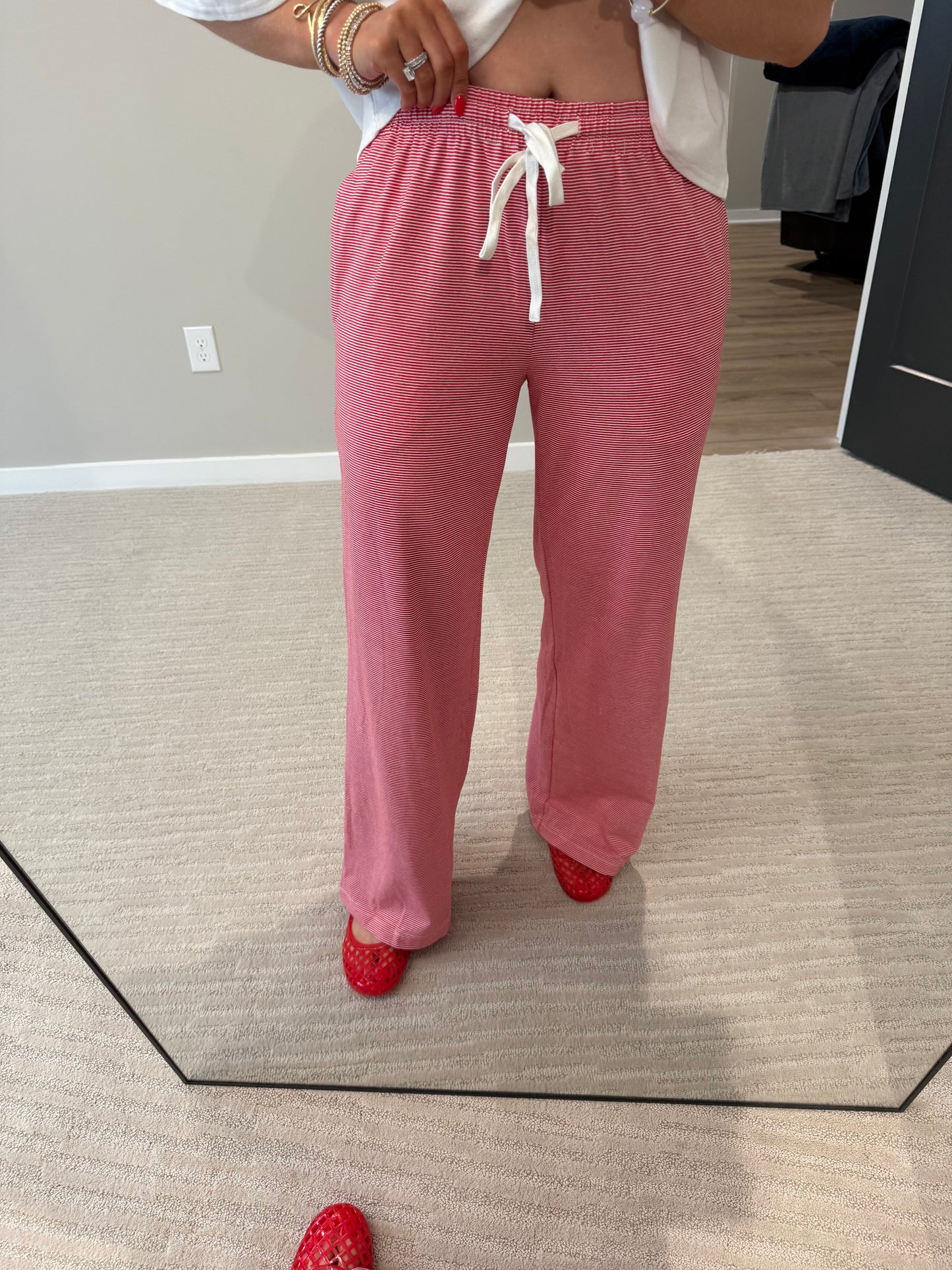 Ruby Red Stripe Pant