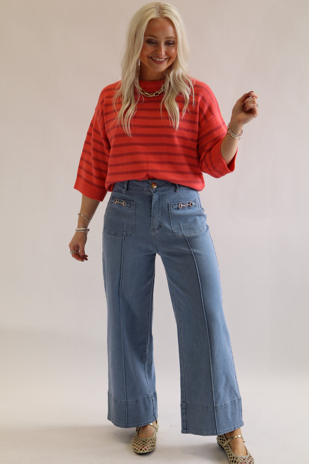 Horsebit Buckle Denim