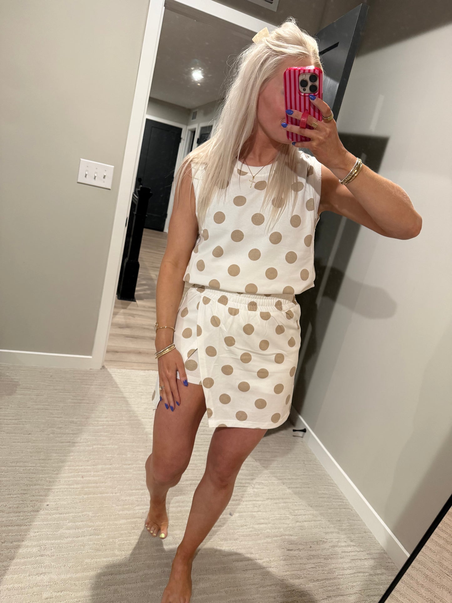 Latte Dot Darling Skort Set