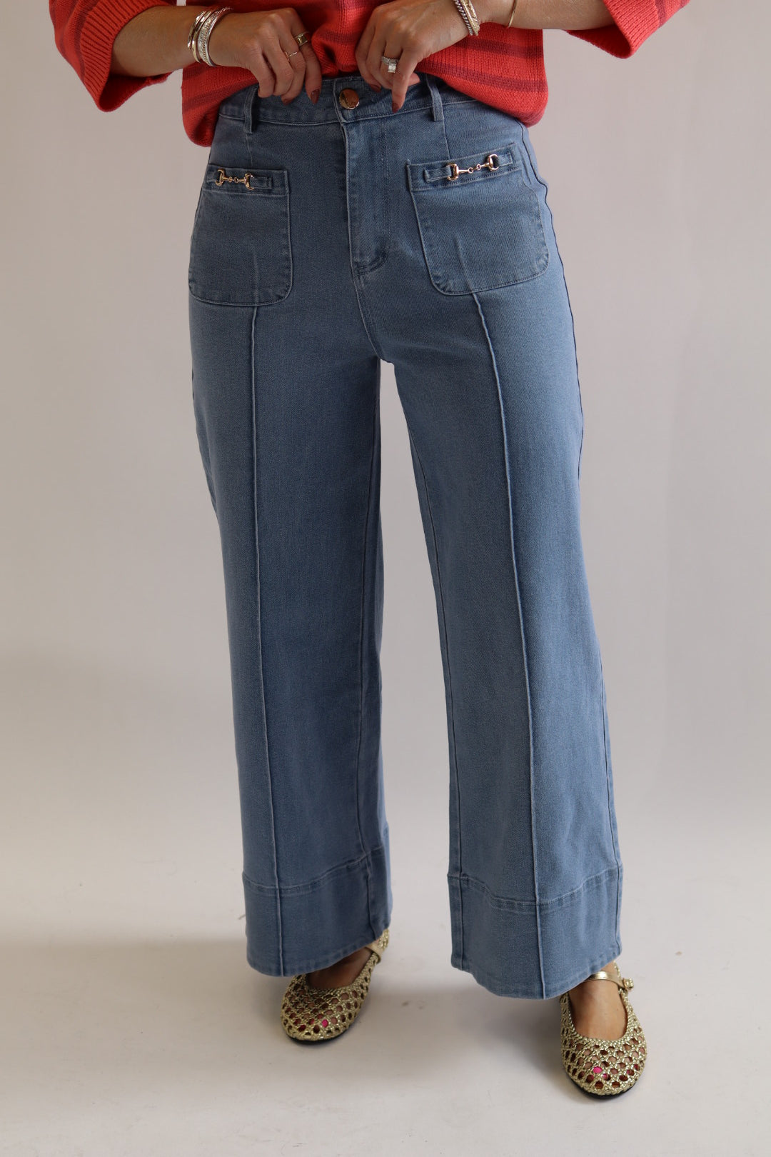 Horsebit Buckle Denim