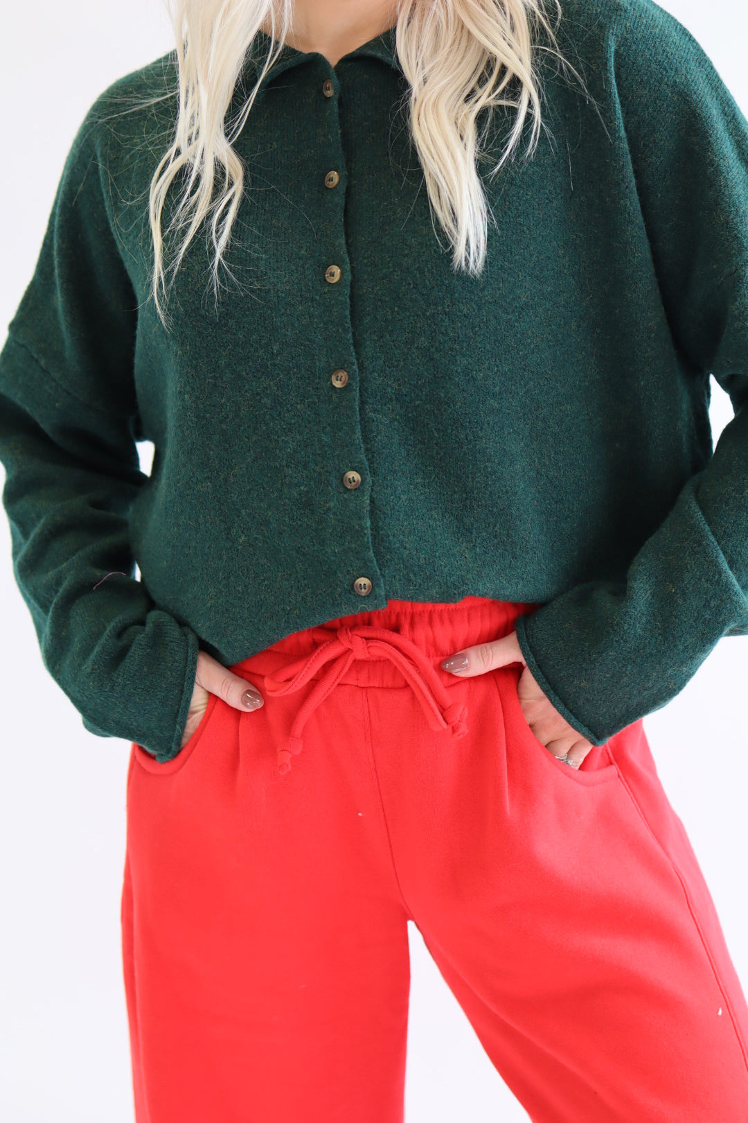 Forest Piper Solid Cardigan