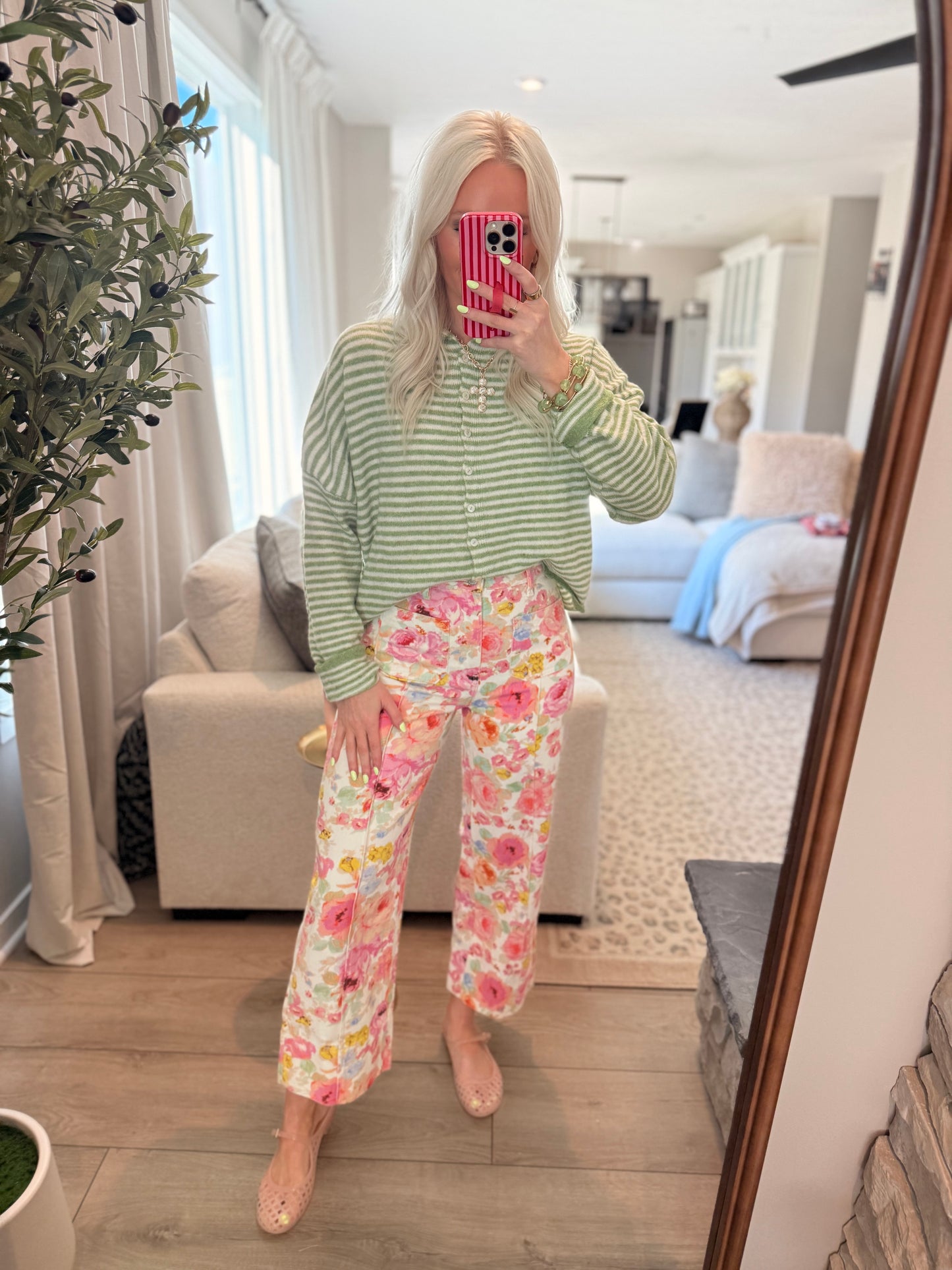 Floral Pink Pastel Pant