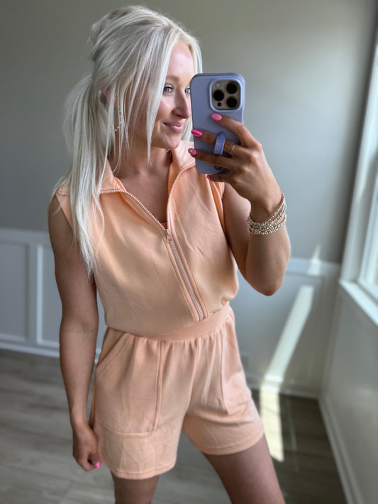 Peach Puff LUX Romper