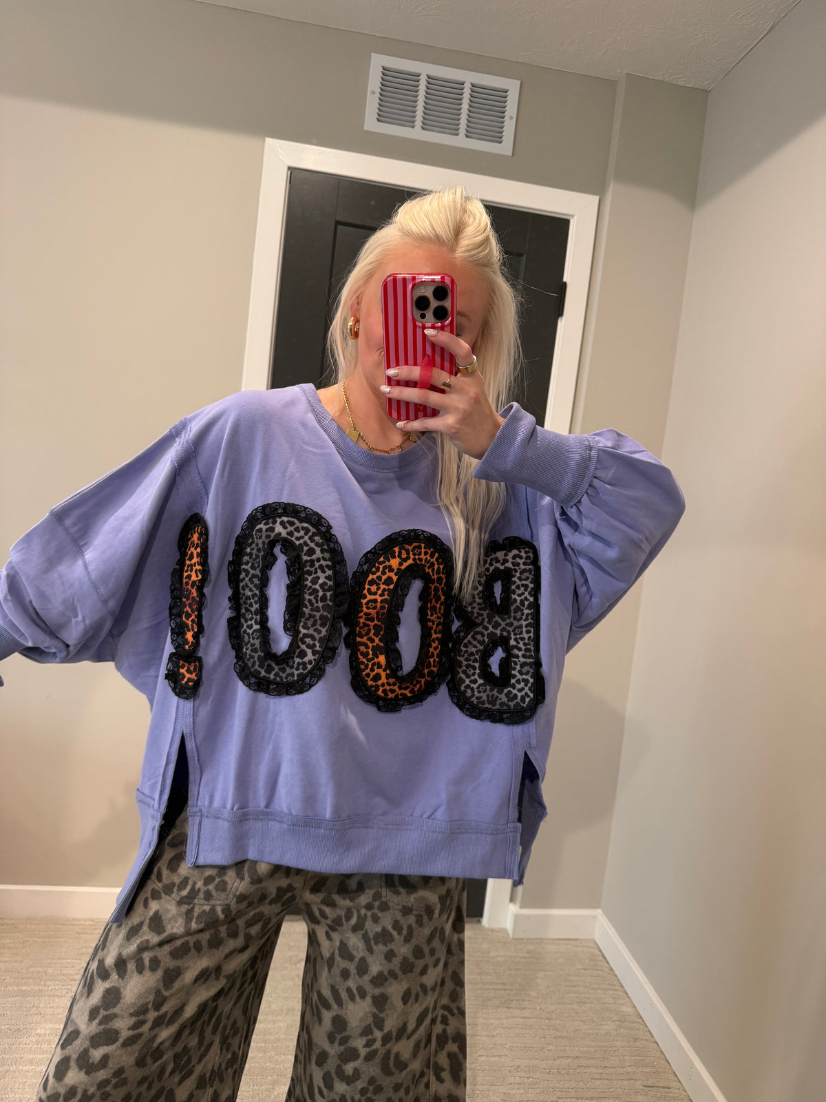 Violet Leopard BOO Top