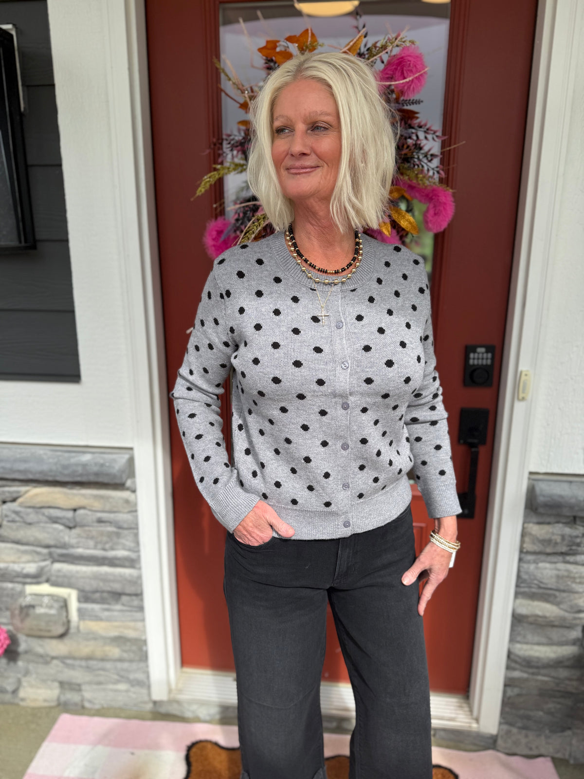 Grace Polka Dot Cardigan