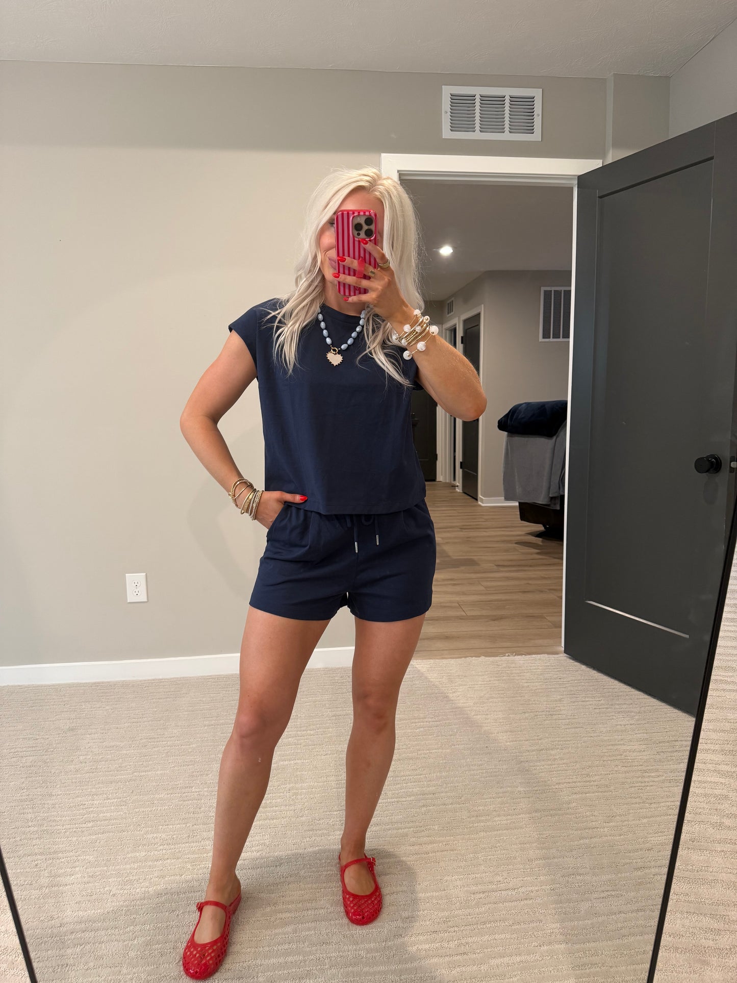 Navy Nautical Short Set
