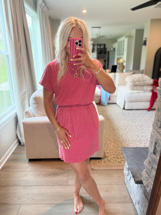 French Pink Mini Dress