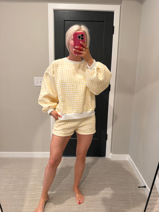 Sunshine Gingham Short Set