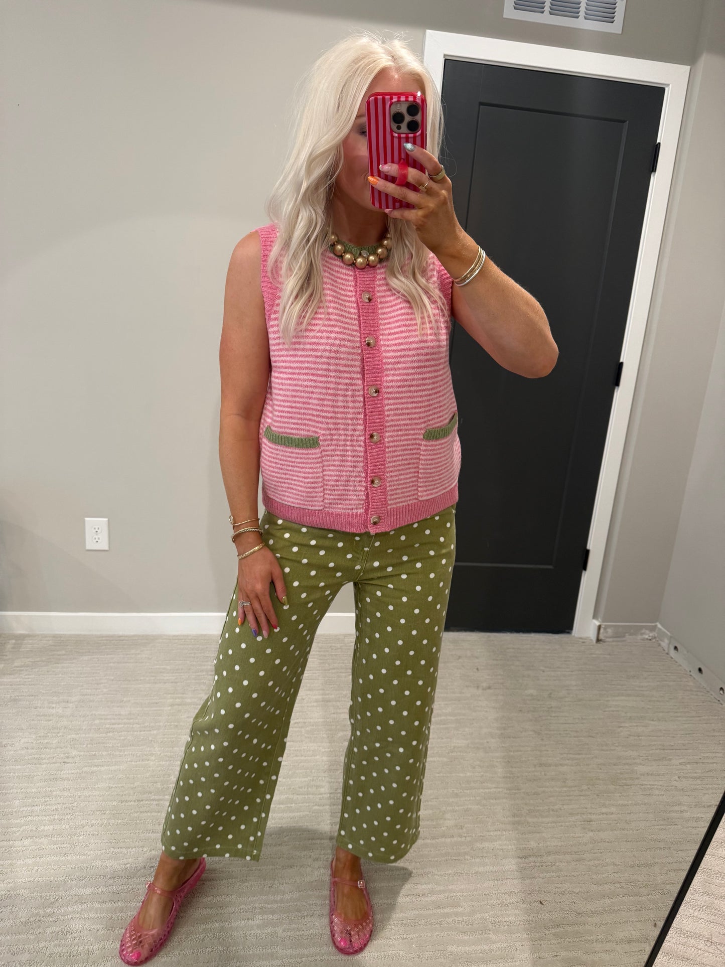 Chartreuse Polkadot Pant