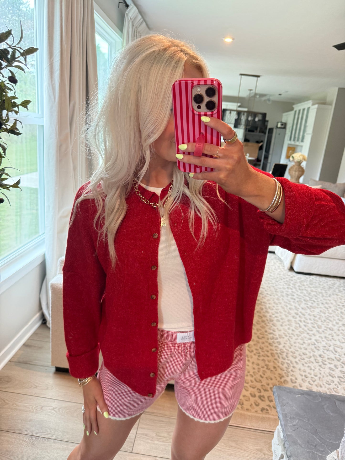 Red Piper Cardigan