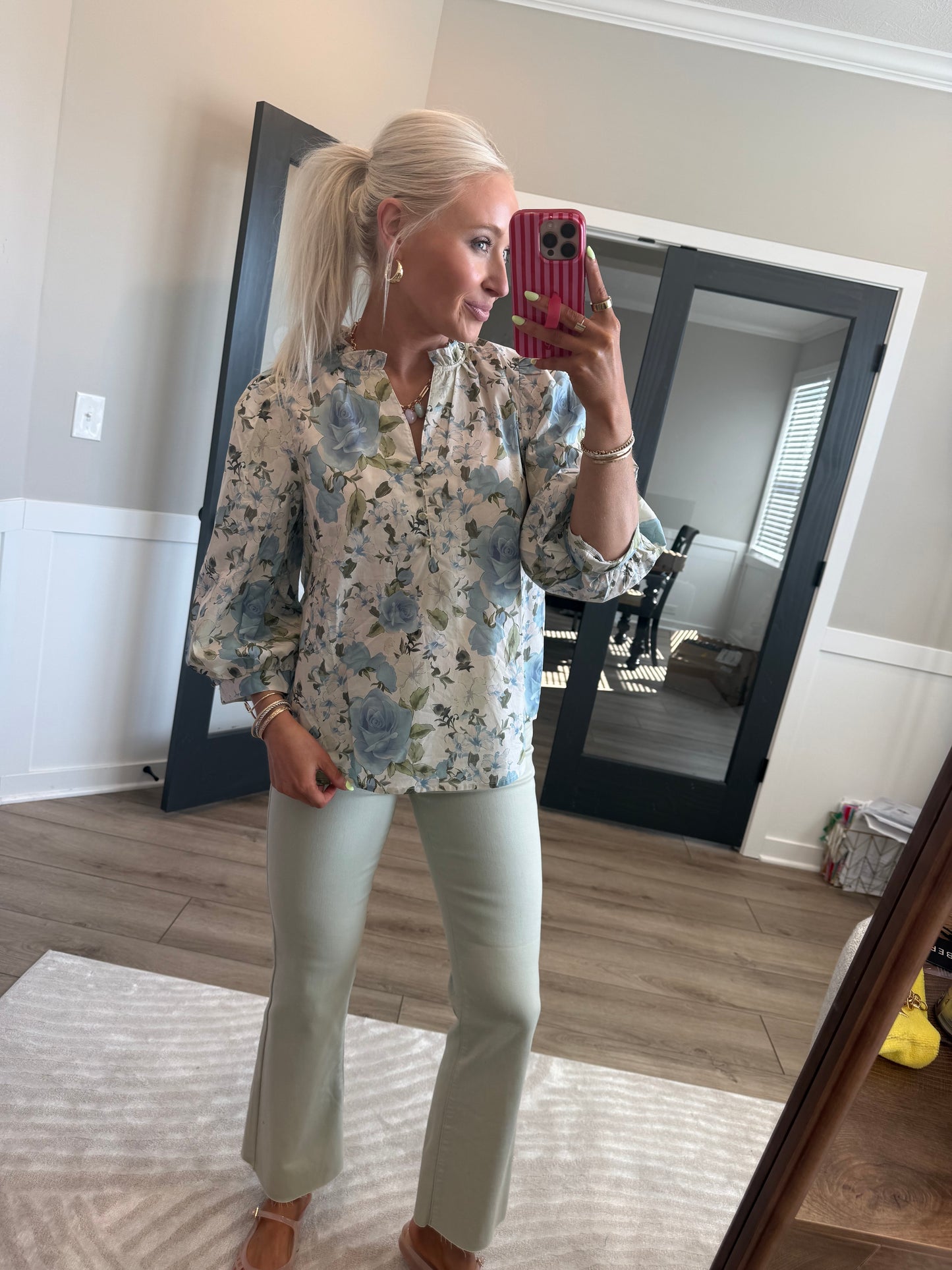 Sage Green Cropped Flare