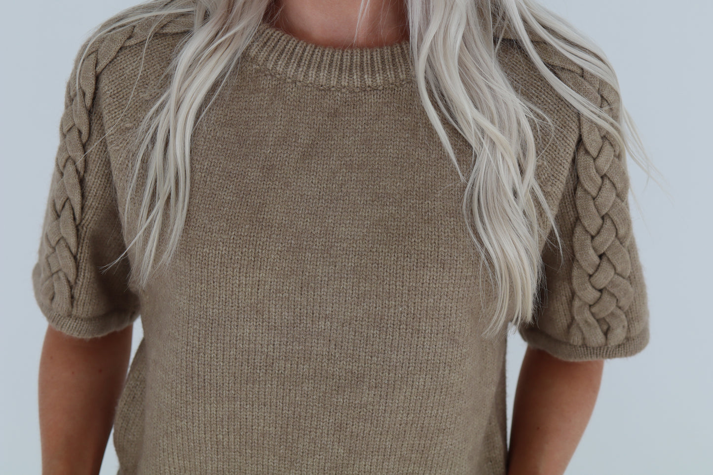 Brandi Braided Oatmeal Sweater