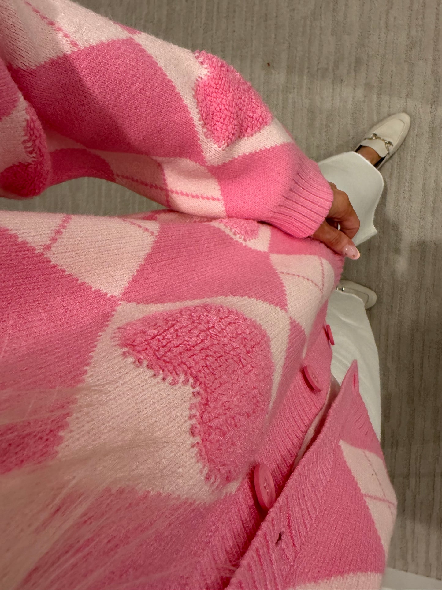 Hadley Heart Pink Cardy